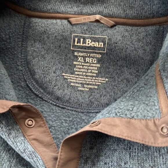 L.L. Bean Man’s Sweater Fleece Pullover, XL - Picture 3 of 6